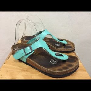 🤑SOLD🤑Birkenstock Gizeh Thong Sandals Turquoise